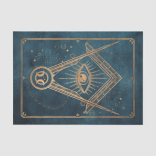 Goldmondstars alle sehen Augenalchemie-Blau des Ta Seidenpapier