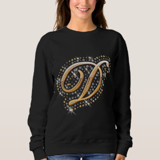 Goldmonogramm-Anfangsbuchstabe D Sweatshirt