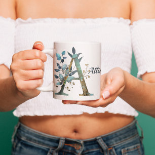 Goldmonogramm Benutzerdefiniertes Textelement Kaffeetasse