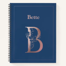 Goldmonogramm der personalisierten Rose, Initial B