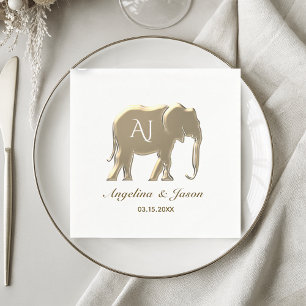 Goldmonogramm-Hochzeit Serviette