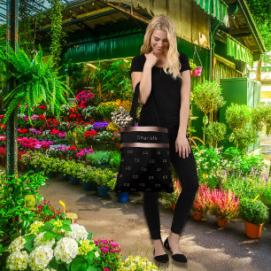 Goldmonogramm-Initialname der schwarzen Rose