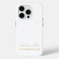 Goldmonogramm | Modernes Minimalweiß