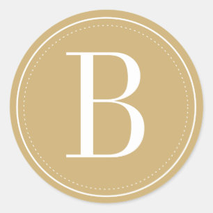 Goldmonogramm-Umschlag Aufkleber