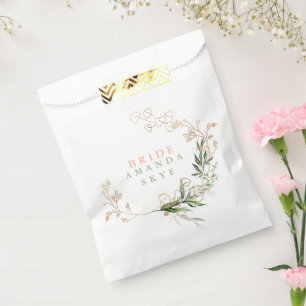 Goldmoos Eukalyptus Modernes Abstraktes Brautparty Geschenktütchen