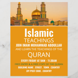 Goldmoschee, islamische Lehrwerbung Flyer