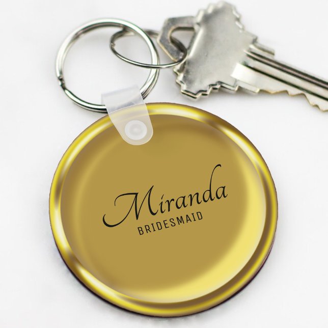 Goldmünze Elegant Luxury Bridesmaid Gastgeschenk H Schlüsselanhänger (Gold Coin Elegant Luxury Bridesmaid Wedding Favor Keychain
)