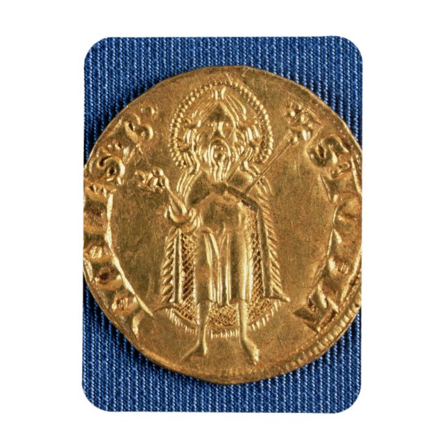 Goldmünze, mit Johannes dem Täufer, 16. Jahrhunder Magnet (Vertikal)