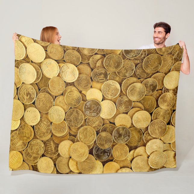 GOLDMÜNZEN FLEECEDECKE (Beispiel)