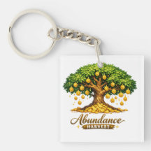 Goldmünzenbaum-Viereck-Schlüsselanhänger