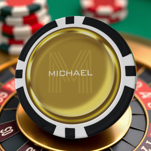 Goldmünzname Monogram Pokerchips (Von Creator hochgeladen)