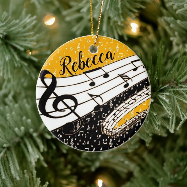 Goldmusik - personalisiert keramik ornament (Baum)