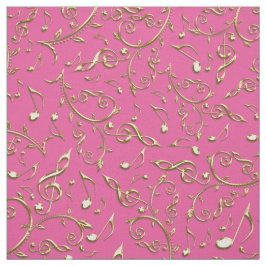 GoldMusiknoten auf Ihrem kundenspezifischen Stoff