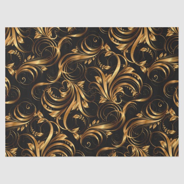 Goldmuster 2 Gewebepapier Seidenpapier (Vorderseite)