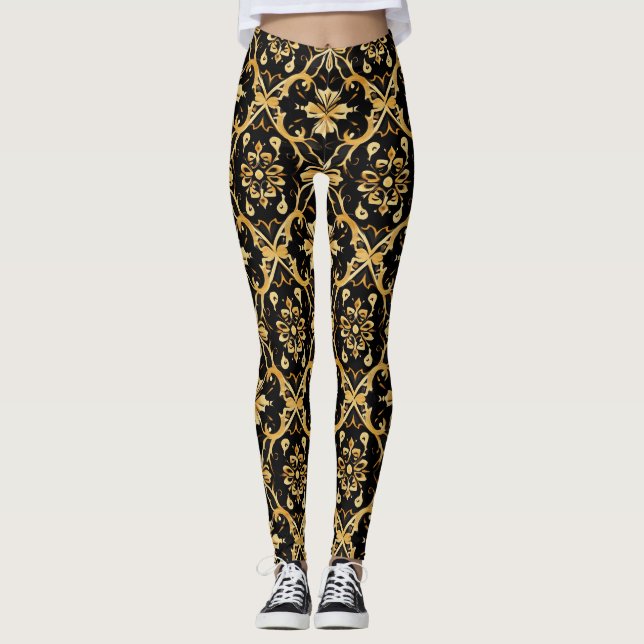 Goldmuster Leggings (Vorderseite)