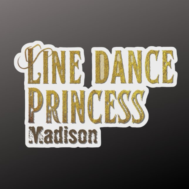 Goldname des Line Dance Princess Aufkleber (Von Creator hochgeladen)