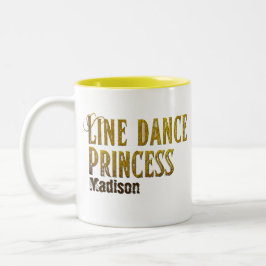Goldname des Line Dance Princess Zweifarbige Tasse