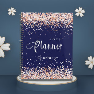 Goldname des Navy-Rose-Glitzer 2026 Planer