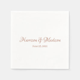 Goldnamen und Datum der Hochzeit von benutzerdefin Serviette