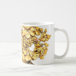 Goldnuggets auf Weiß Tasse