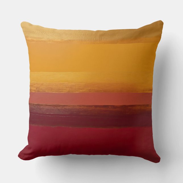 Goldocker und Marsala Kissen (Vorderseite)