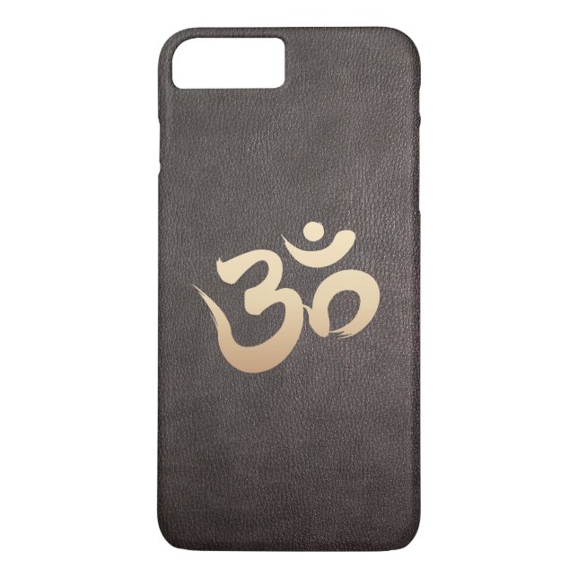 Goldom-Symbol-Imitat-ledernes Yoga Case-Mate iPhone Hülle (Rückseite)
