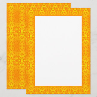 Goldorange marokkanischer Damast Ankündigung