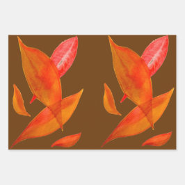 Goldorange und braune Blätter im Herbst