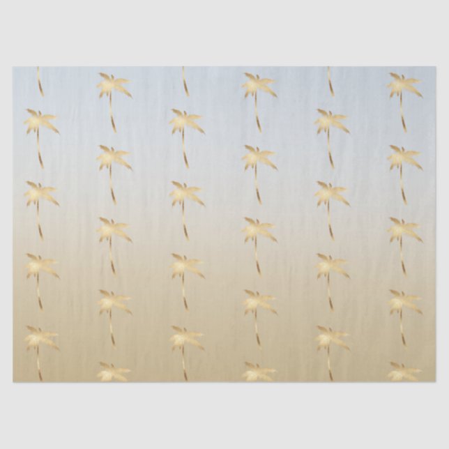 Goldpalm Tree Ombre Seidenpapier (Vorderseite)