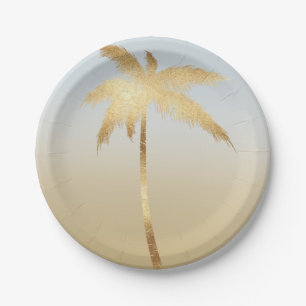 Goldpalme Ombre Pappteller