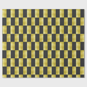 Goldpaneel-Schwarz-IV-Wrap-Papier Geschenkpapier
