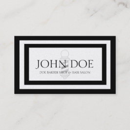 Goldpapier zu Barrel Pole Hair Stylist Black Borde Visitenkarte