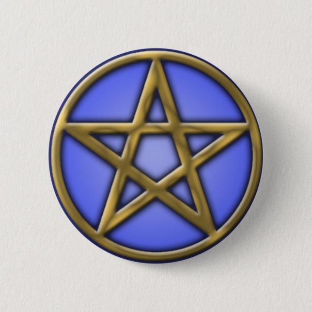 GoldPentagramm auf Luft Button (Vorderseite)