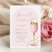 Goldperlen und Prosecco-rosa Brautparty