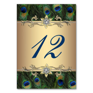 Goldpfau-Hochzeit Tischnummer