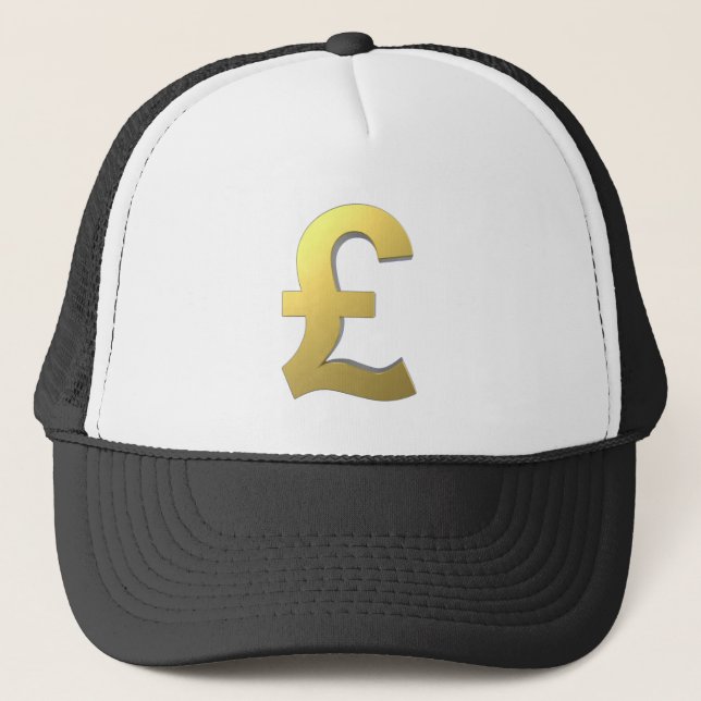 Goldpfund-Zeichen-Grafik Truckerkappe (Vorderseite)