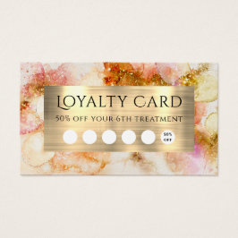 Goldpinke Aquarelltafel-Imitate-Loyekarte