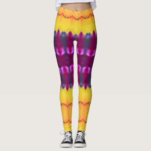 Goldplatte Lila und türkis Leggings