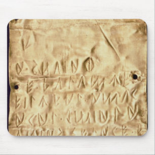 Goldplatte mit "kurzer" Etruscan Aufschrift, von Mousepad
