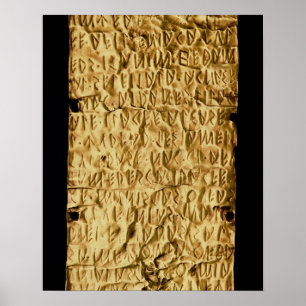 Goldplatte mit "langatmiger" Etruscan Aufschrift Poster