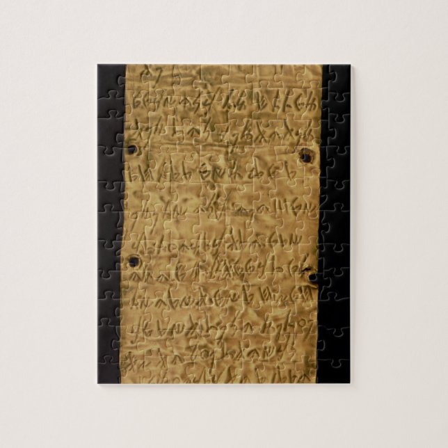 Goldplatte mit phönizischer Aufschrift, von Sankt Puzzle (Vertikal)