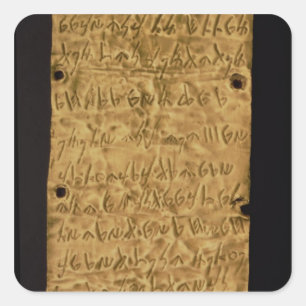 Goldplatte mit phönizischer Aufschrift, von Sankt Quadratischer Aufkleber