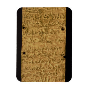 Goldplatte mit phönizischer Inschrift von Santa Magnet
