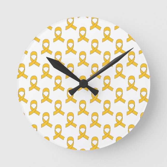 Goldplatten-Muster Runde Wanduhr (Vorderseite)