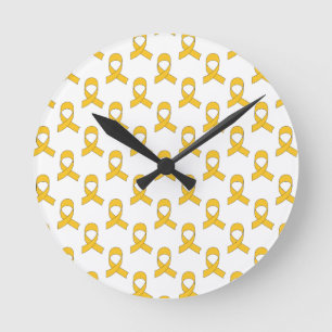 Goldplatten-Muster Runde Wanduhr
