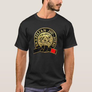 Goldplattierter brasilianischer Jiu-Jitsu-Schwarzg T-Shirt