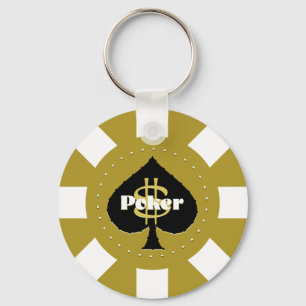 GoldPoker-Chip-Schlüsselanhänger Schlüsselanhänger