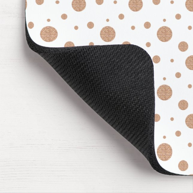 Goldpolka dots napkins mousepad (Ecke)