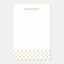 Goldpolka-Punkt-Muster-personalisierter Name