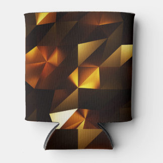 Goldpolygon: 3D Abstrakt Rendering Dosenkühler